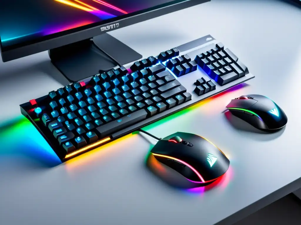 Capturadora de juegos negra con iluminación RGB en un entorno de juego profesional Capturadora de video gaming en oferta: Configuración inmersiva con capturadora negra y PC potente en un entorno profesional y envolvente