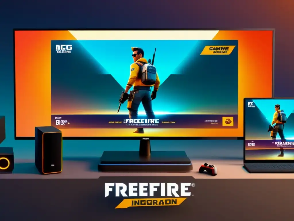 Publicidad nativa integrada en FreeFire: entorno futurista y envolvente Integración de publicidad nativa en gaming: Publicidad sutil en el mundo virtual de FreeFire, integrada de forma orgánica y no intrusiva
