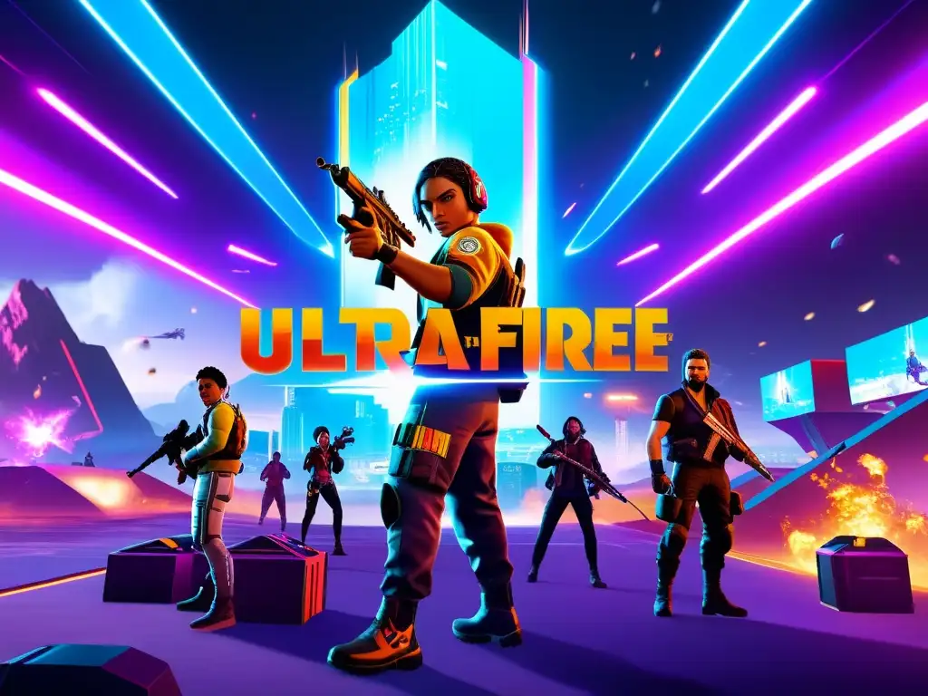 Emoción y recompensas en evento de Free Fire Jugadores en combate en evento de Free Fire con recompensas
