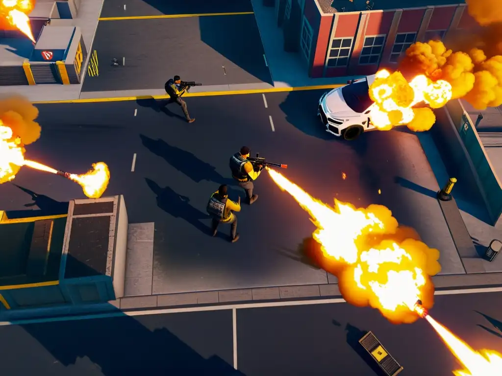 Intensa acción y tácticas avanzadas en Free Fire Partidas de alto nivel Free Fire: Intensa acción urbana con jugadores estratégicos y efectos realistas