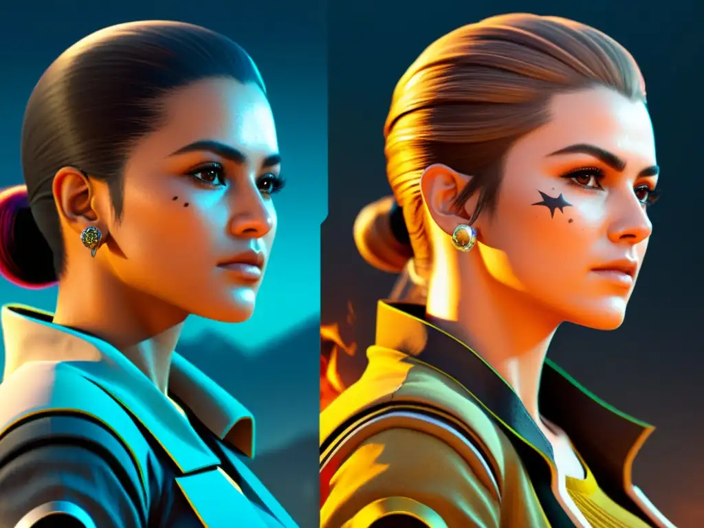 Comparación visual del desarrollo del motor gráfico FreeFire, destacando avances en efectos visuales, técnicas de renderizado y diseños de personajes
